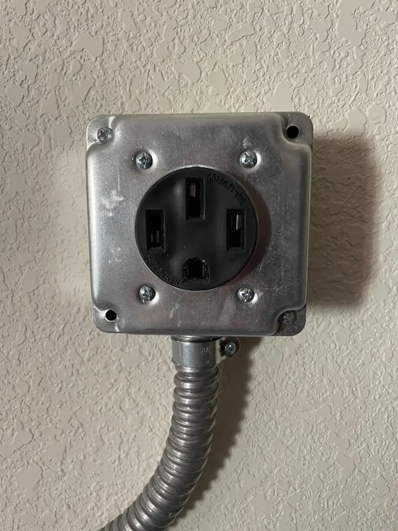 NEMA 14-50 outlet installed for Electrical Panel Upgrade in Cross Mountain